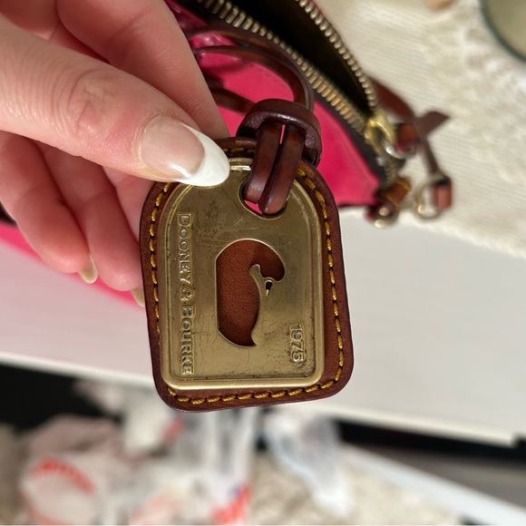 Dooney & Bourke Pink Leather Satchel - Picture 10 of 12